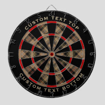 Clan MacKenzie Hunting Brown Tartan Dart Board