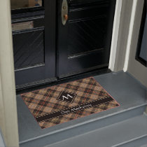 Clan MacKenzie Hunting Brown Tartan Doormat