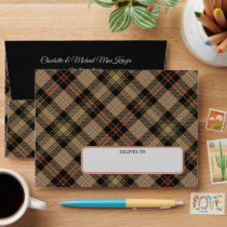 Clan MacKenzie Hunting Brown Tartan Envelope