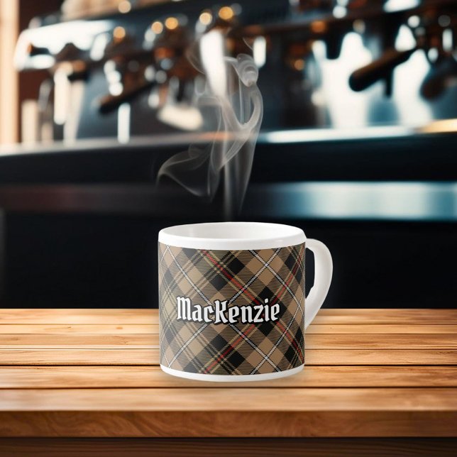 Clan MacKenzie Hunting Brown Tartan Espresso Cup (Creator Uploaded)