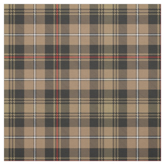 Clan MacKenzie Hunting Brown Tartan Fabric (Swatch)
