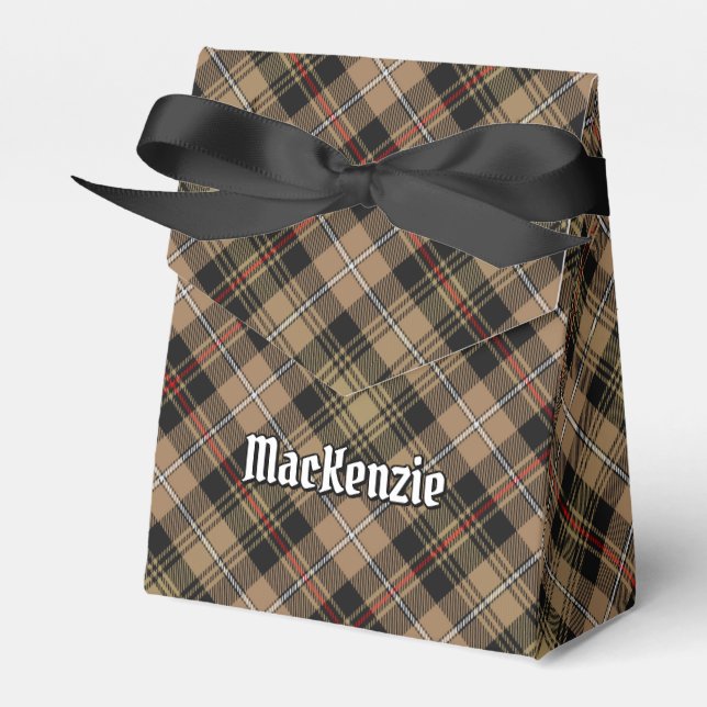 Clan MacKenzie Hunting Brown Tartan Favor Box (Front Side)