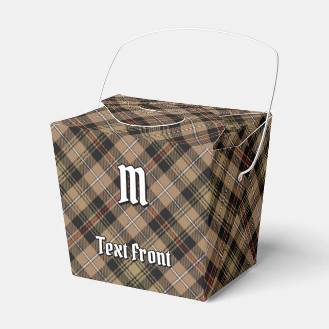 Clan MacKenzie Hunting Brown Tartan Favor Box (Front Side)