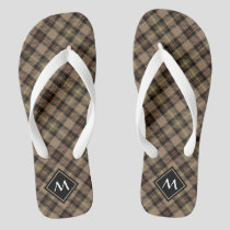Clan MacKenzie Hunting Brown Tartan Flip Flops