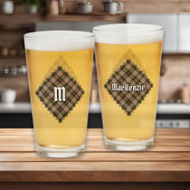 Clan MacKenzie Hunting Brown Tartan Glass