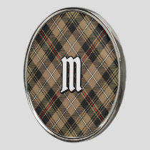 Clan MacKenzie Hunting Brown Tartan Golf Ball Marker