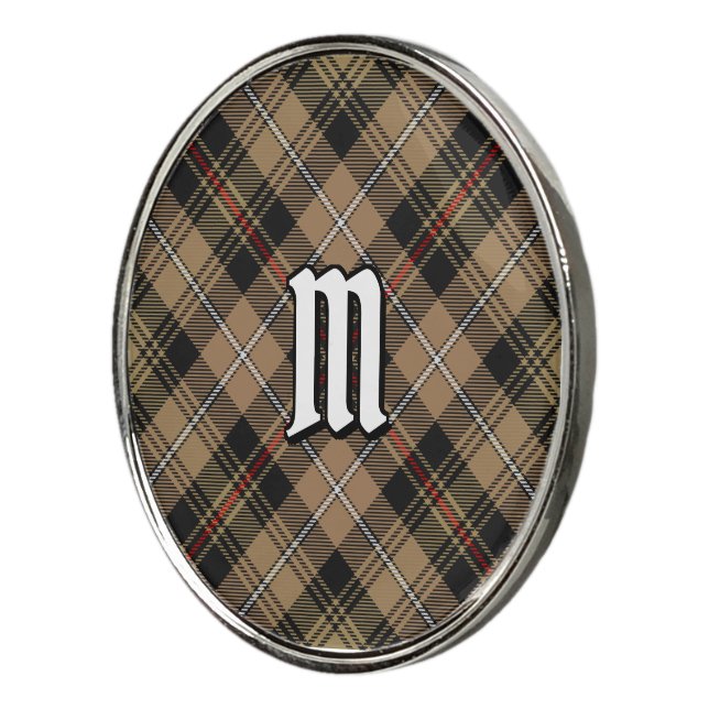 Clan MacKenzie Hunting Brown Tartan Golf Ball Marker (3/4)