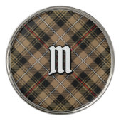 Clan MacKenzie Hunting Brown Tartan Golf Ball Marker (Front)