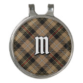 Clan MacKenzie Hunting Brown Tartan Golf Hat Clip (Front)