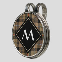 Clan MacKenzie Hunting Brown Tartan Golf Hat Clip
