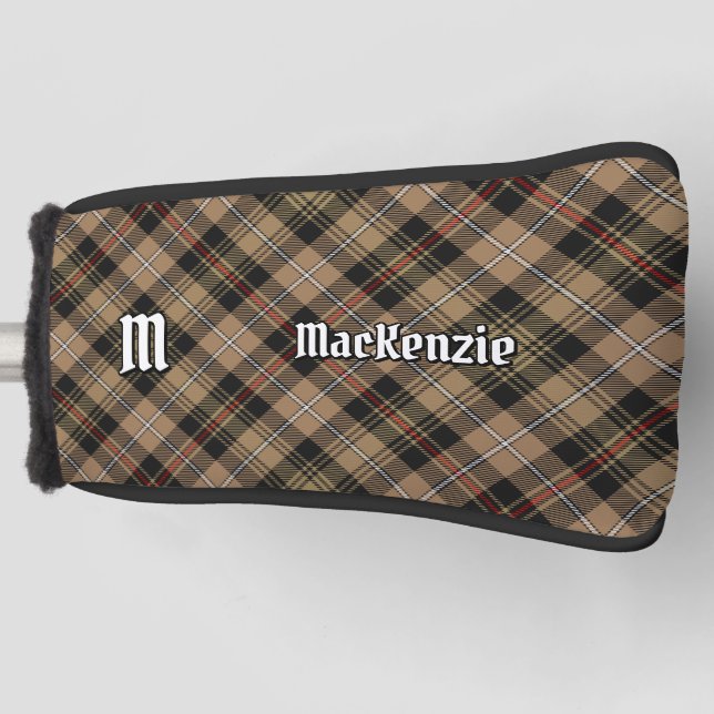 Clan MacKenzie Hunting Brown Tartan Golf Head Cover (Front)