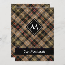 Clan MacKenzie Hunting Brown Tartan Invitation