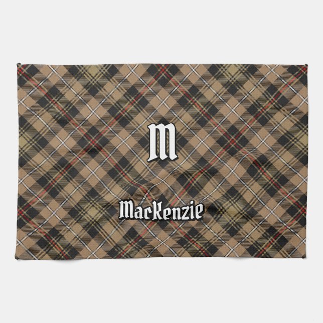 Clan MacKenzie Hunting Brown Tartan Kitchen Towel (Horizontal)
