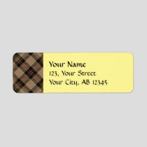 Clan MacKenzie Hunting Brown Tartan Label