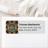 Clan MacKenzie Hunting Brown Tartan Label (Insitu)