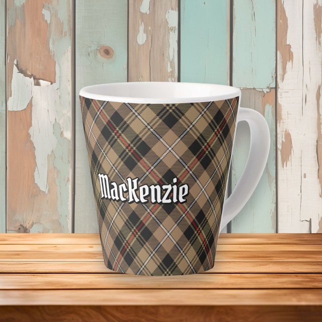 Clan MacKenzie Hunting Brown Tartan Latte Mug (Creator Uploaded)