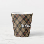 Clan MacKenzie Hunting Brown Tartan Latte Mug (Front)