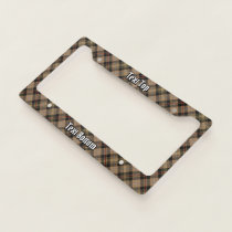 Clan MacKenzie Hunting Brown Tartan License Plate Frame