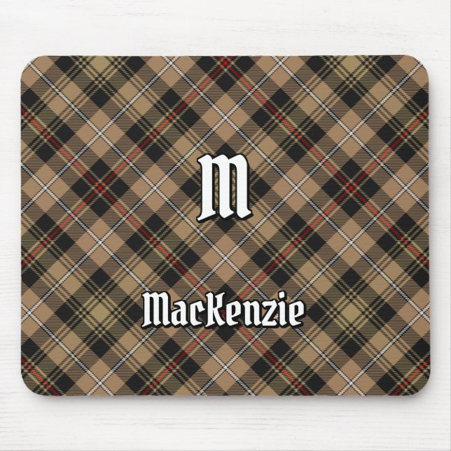 Clan MacKenzie Hunting Brown Tartan Mouse Pad (Front)