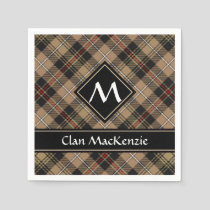 Clan MacKenzie Hunting Brown Tartan Napkins