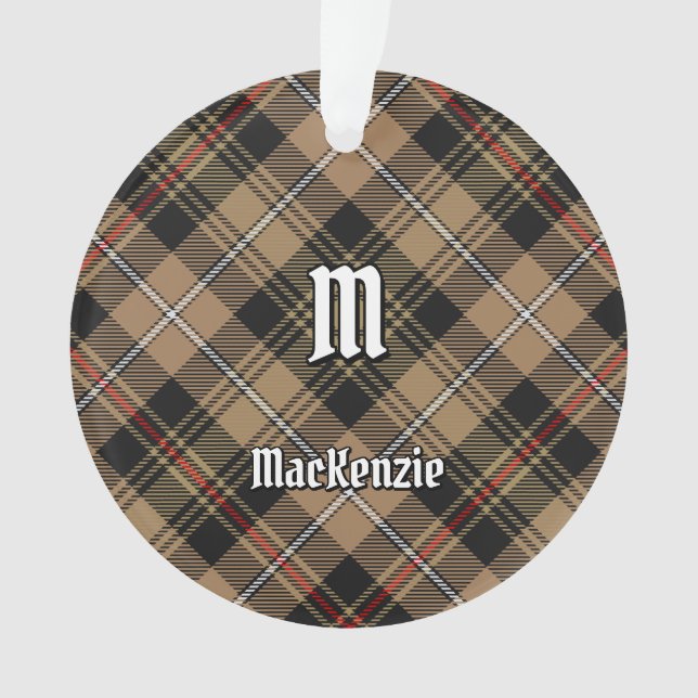 Clan MacKenzie Hunting Brown Tartan Ornament (Front)