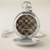 Clan MacKenzie Hunting Brown Tartan Pocket Watch