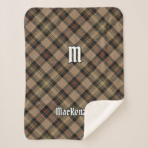 Clan MacKenzie Hunting Brown Tartan Sherpa Blanket