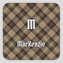 Clan MacKenzie Hunting Brown Tartan Square Sticker