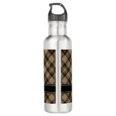 Clan MacKenzie Hunting Brown Tartan Stainless Steel Water Bottle (Back)