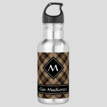 Clan MacKenzie Hunting Brown Tartan Stainless Steel Water Bottle