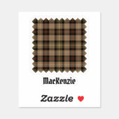 Clan MacKenzie Hunting Brown Tartan Sticker (Sheet)