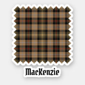 Clan MacKenzie Hunting Brown Tartan Sticker (Front)
