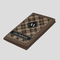Clan MacKenzie Hunting Brown Tartan Trifold Wallet