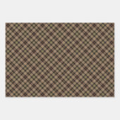 Clan MacKenzie Hunting Brown Tartan Wrapping Paper Sheets (Front 3)