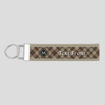 Clan MacKenzie Hunting Brown Tartan Wrist Keychain