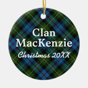 Clan MacKenzie Scottish Tartan Ceramic Ornament
