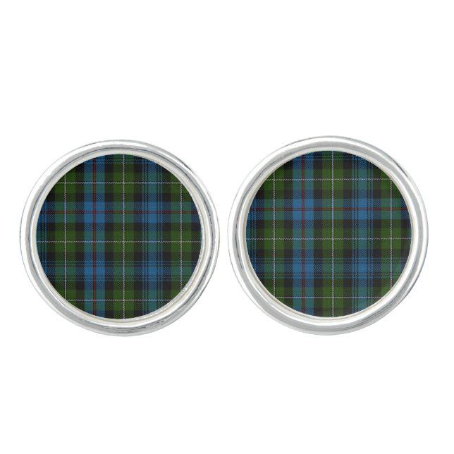 Clan MacKenzie Tartan Cufflinks (Front)