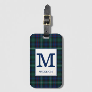 Clan Mackenzie Tartan Monogrammed Luggage Tag