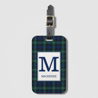 Clan Mackenzie Tartan Monogrammed Luggage Tag