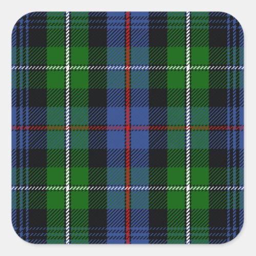 Clan MacKenzie Tartan Square Sticker