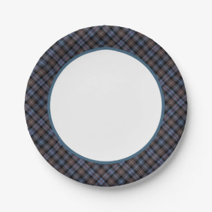 Clan Mackenzie Weathered Tartan Border Paper Plates