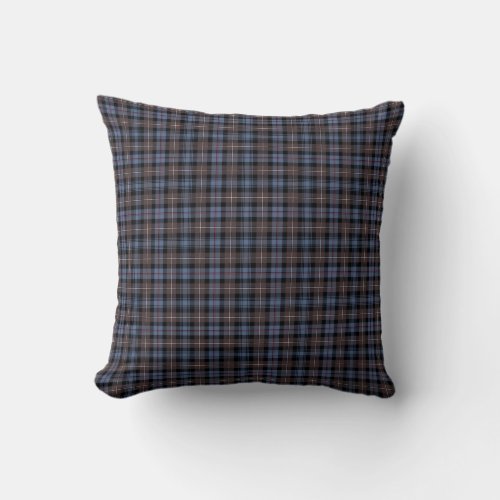 Clan Mackenzie Weathered Tartan Throw Pillow