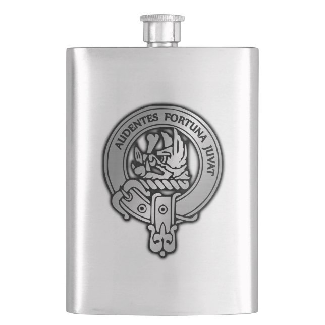 Clan MacKinnon Crest Flask (Front)