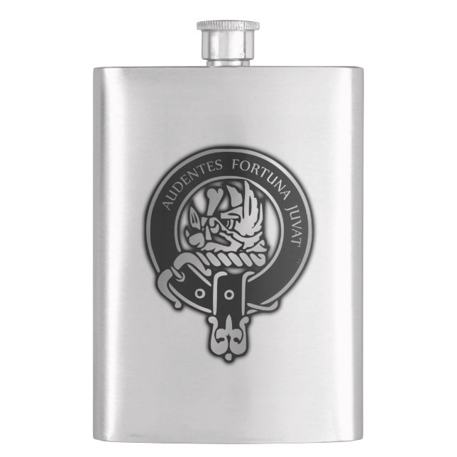 Clan MacKinnon Crest Flask (Front)