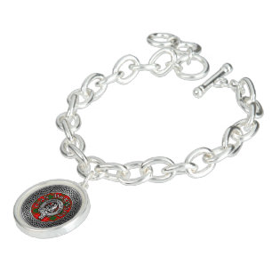 Clan MacKinnon Crest & Tartan Knot Bracelet