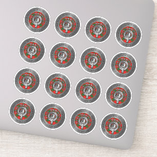 Clan MacKinnon Crest & Tartan Knot Sticker