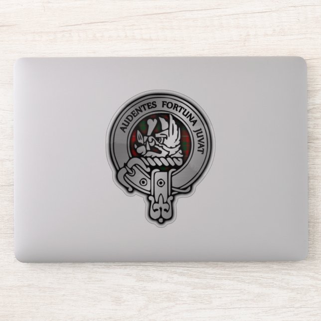 Clan MacKinnon Crest & Tartan Sticker (Computer)