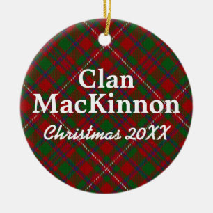 Clan MacKinnon Scottish Tartan Ceramic Ornament