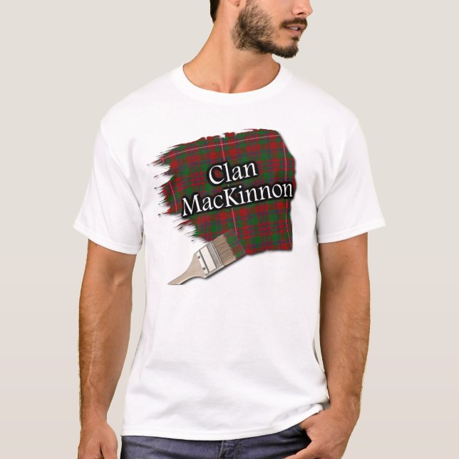 Clan MacKinnon Scottish Tartan Paint Shirt (Front)