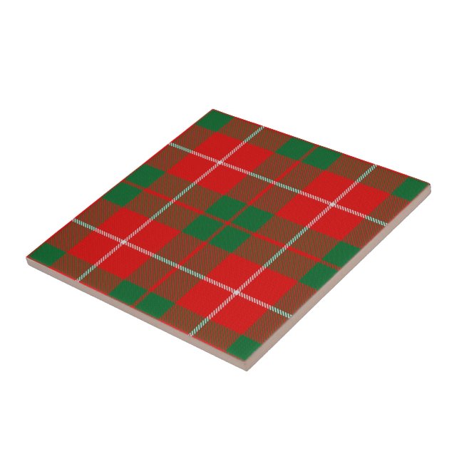 Clan MacKinnon Tartan  Ceramic Tile (Side)